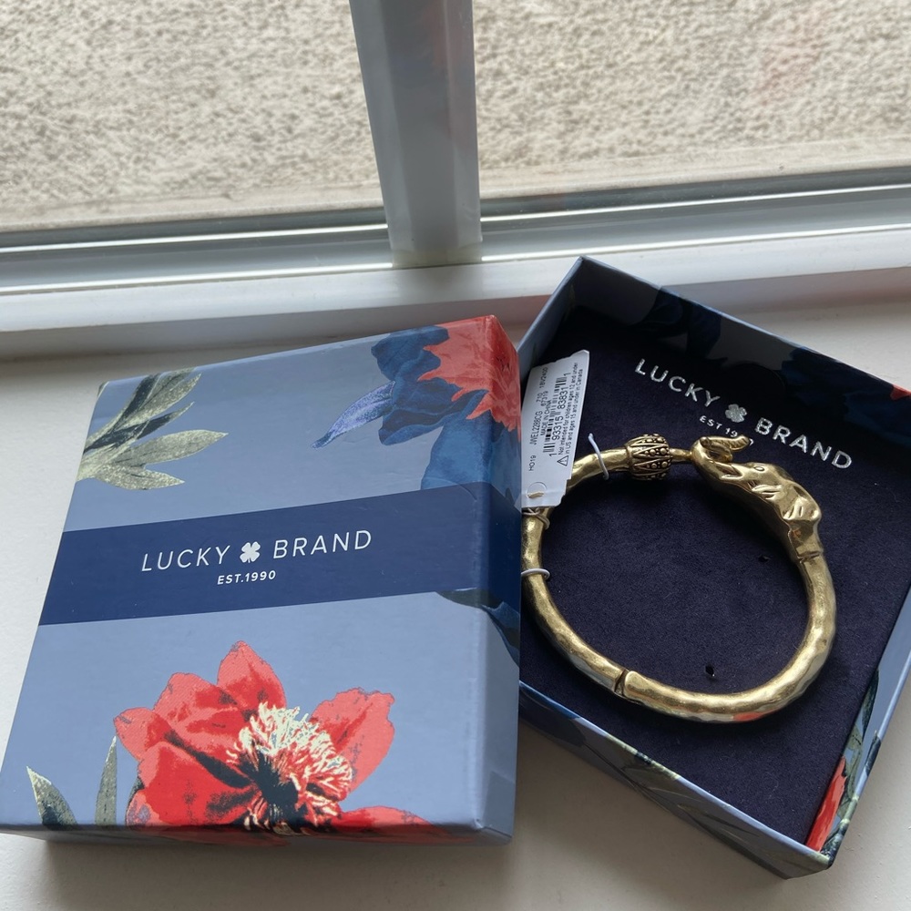 Lucky brand gold elephant bracelet